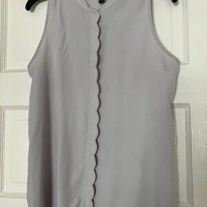Ann Taylor Dove Grey Sleeveless Top - Small